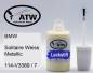 Preview: BMW, Solitaire Weiss Metallic, 114-V3389 / 7: 20ml Lackstift, von ATW Autoteile West.